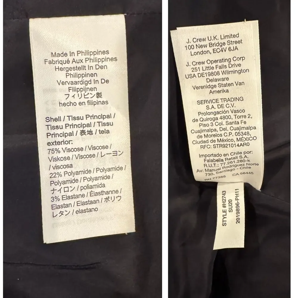 NEW J.Crew Going Out Blazer in stretch twill Size 6